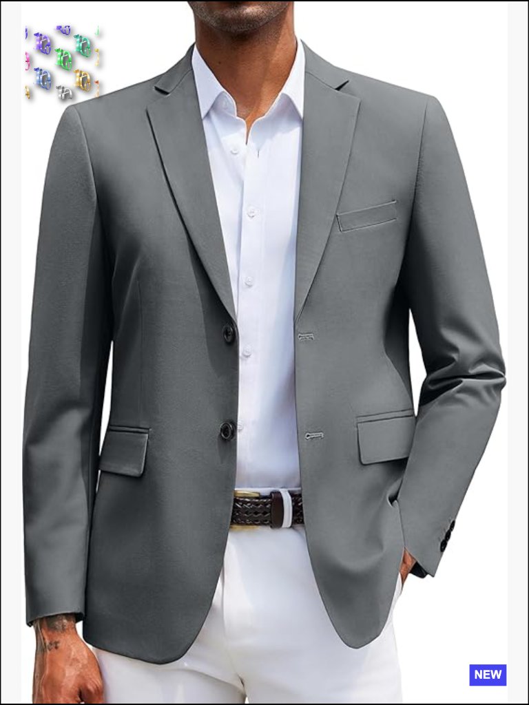 Slim Fit Blazer Lightweight Sport Coat Classic Elegant Casual Menswear